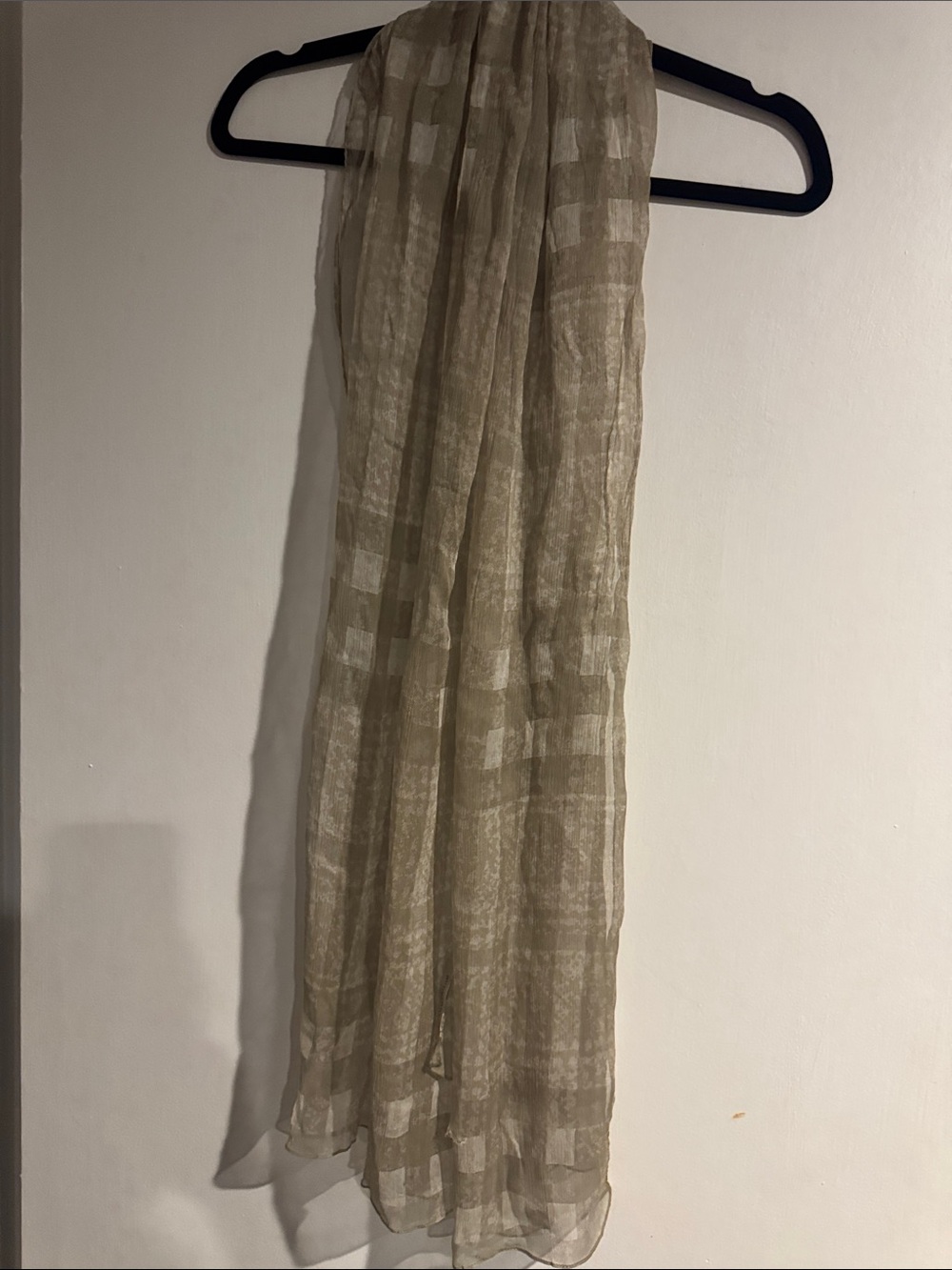 Burberry Light green Plaid Sheer Scarf
